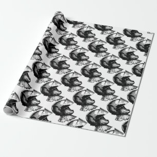 Papel De Presente Capacete do cavaleiro