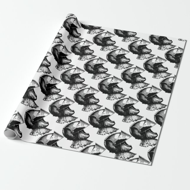 Papel De Presente Capacete do cavaleiro (Desenrolado)