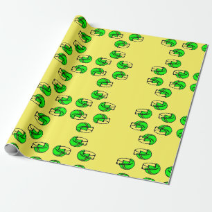 Papel De Presente Capacete verde de futebol