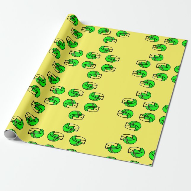 Papel De Presente Capacete verde de futebol (Desenrolado)