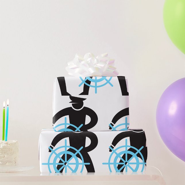 Papel De Presente Capitão De Navios À Mão (Criador carregado)