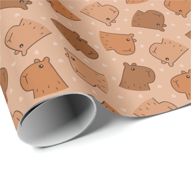 Papel De Presente Capybara (Ponta do rolo)