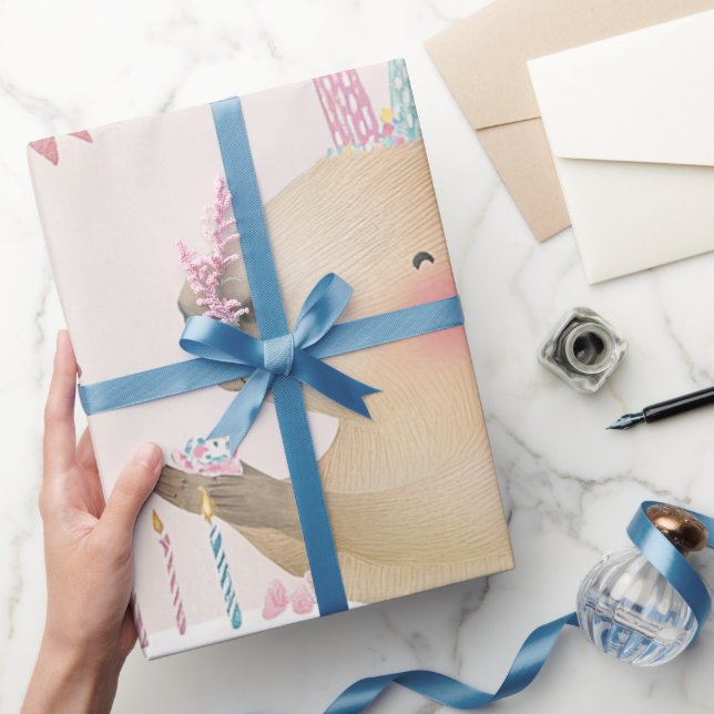 Papel De Presente Capybara Birthday Bash Party - Papel de Enxertamen (Presentear)