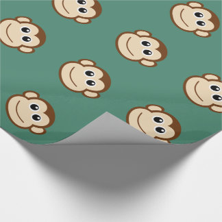 Papel De Presente Cara bonito do macaco do bebê