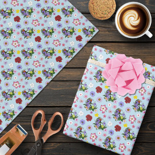 Papel De Presente Caracóis Cubanos Cogumelos Roxos