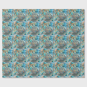 Papel De Presente Caracol Joia Brilhante