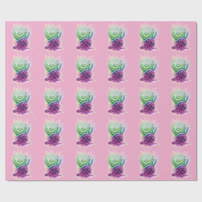 Papel De Presente Caracol na Fig (Aberto)