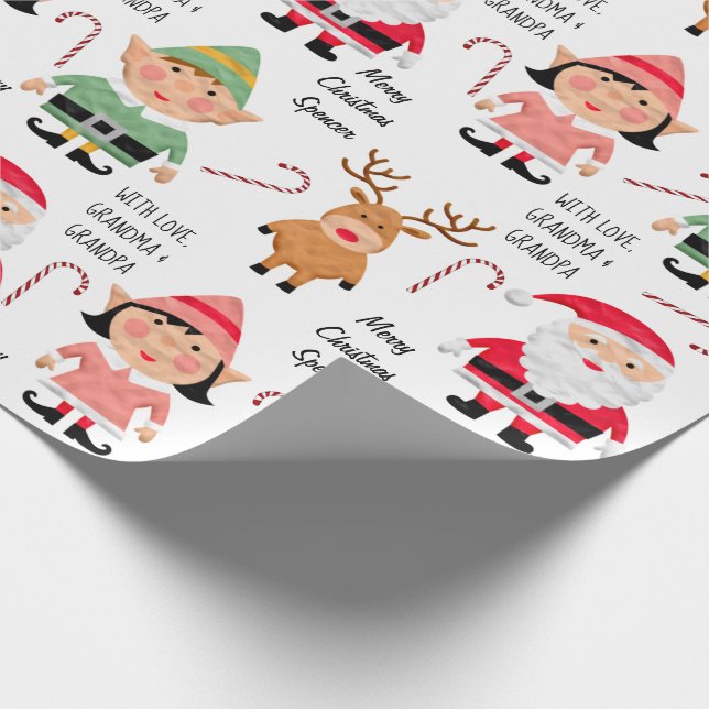 Papel De Presente Caracteres de Natal Personalizados (Ponta)