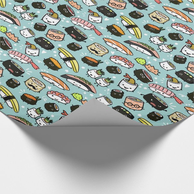 Papel De Presente Caracteres Diversão Sushi Patteriam Kawaii Cute (Ponta)
