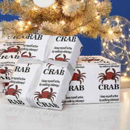 Papel De Presente Caranguejo Eu Me Mantenho Ativo Caminhando Para O