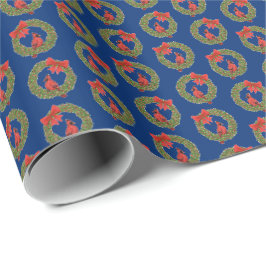 Papel De Presente Cardeais de Natal