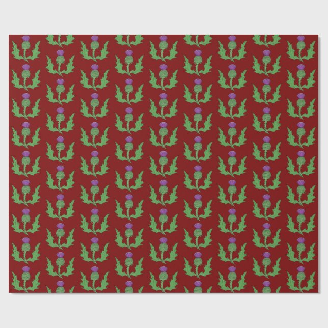 Papel De Presente Cardo (em Vermelho) (Aberto)