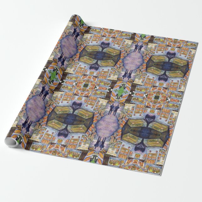 Papel De Presente Carga de trabalho artística extraordinária (Desenrolado)