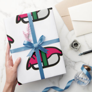 Papel De Presente Caricatura Kawaii Sushi, Arroz de Peixe e Algas