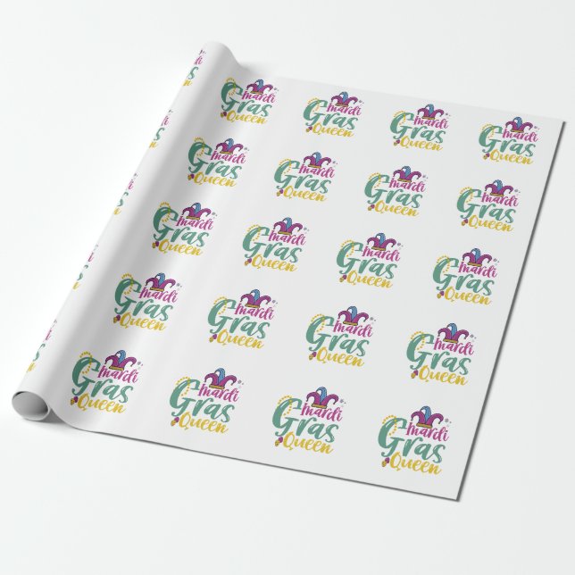 Papel De Presente Carnaval da Princesa Funny Mardi Gras (Desenrolado)