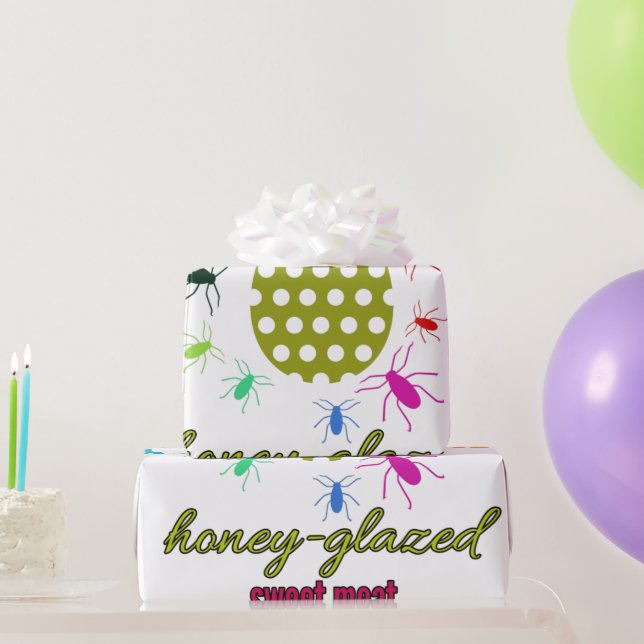 Papel De Presente carne doce de vidros de mel (Presentes para festas)