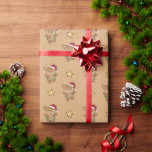Papel De Presente Carneiro de inverno Deer Christmas — carne de vead<br><div class="desc">O veado no Natal com luzes de fada. Animais engraçados com presentes e neve nas férias. Uma doce saudação de Natal. Os veados são animais bonitos e perfeitos para o Natal.</div>