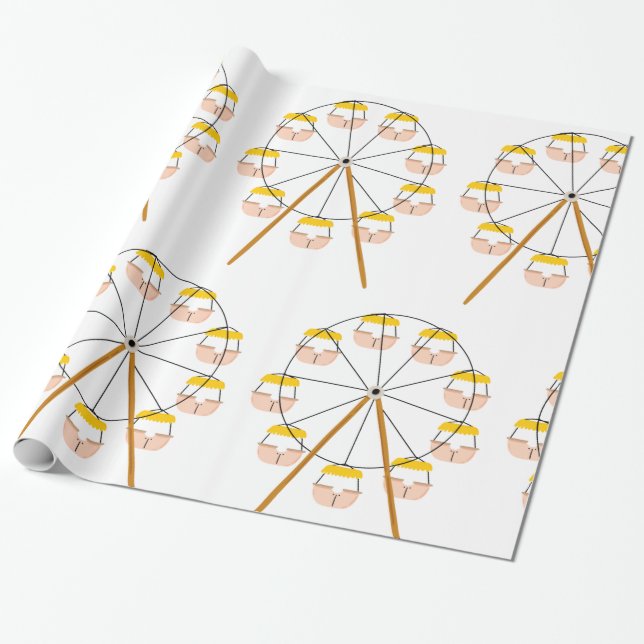 Papel De Presente Carnival Ferris Wheel (Desenrolado)