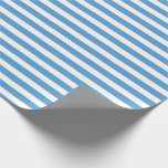 Papel De Presente Carolina Azul Branco Simples Horizontal Strike<br><div class="desc">Papel de enrolamento Horizontal Simples,  Branco e Azul</div>