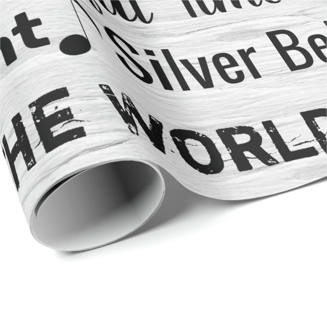 Papel De Presente Carols De Natal No Pássaro (Ponta do rolo)