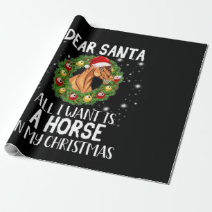 Papel De Presente Caros Papais noeis, Tudo O Que Quero É Um Cavalo N