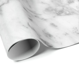 Papel De Presente Carrara Abstrato Dourada da Cinza branca