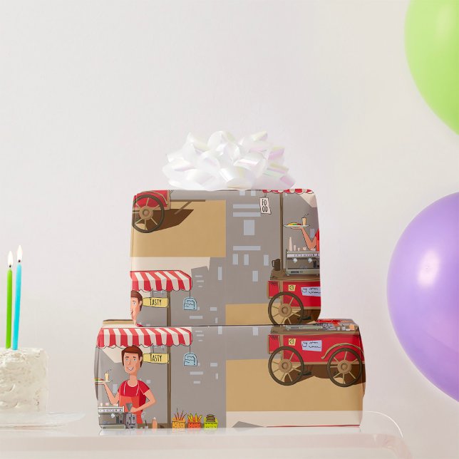 Papel De Presente Carrinho comida (Criador carregado)