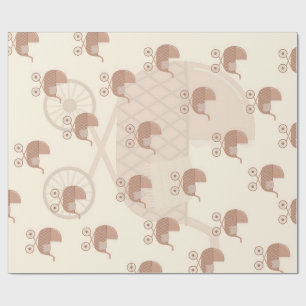 Papel De Presente Carrinho de Bebê Fofo
