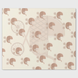 Papel De Presente Carrinho de Bebê Fofo