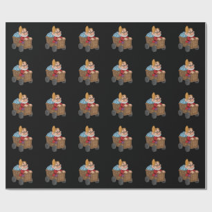 Papel De Presente Carrinho de Mineração Doc Branca de Neve Arte Diam