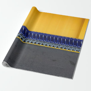 Papel De Presente Carrinhos de mercearia azul arranjados
