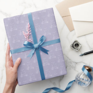 Papel De Presente Carrinhos e tacos de golfe tonais em roxo pastel