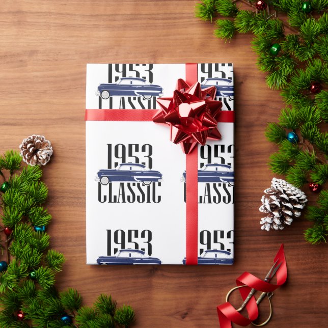 Papel De Presente Carro Clássico 1953 (Presente de Natal)