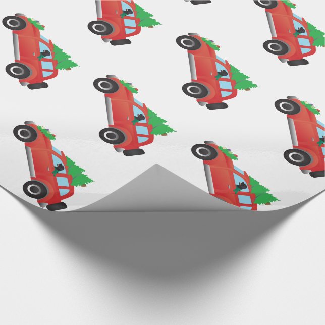 Papel De Presente Carro De Natal Para Condução De Cães De Retriever  (Ponta)