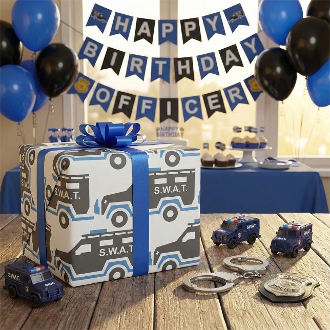 Papel De Presente Carro do SWAT (Criador carregado)