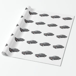 Papel De Presente Carro Sueco de T-shirt do final dos anos 60 (preto