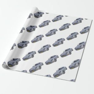 Papel De Presente Carro super do espião na prata