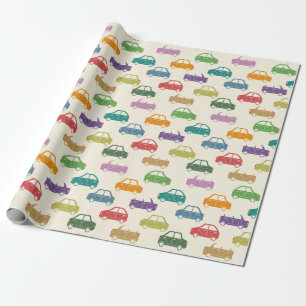 Papel De Presente Carros Coloridos