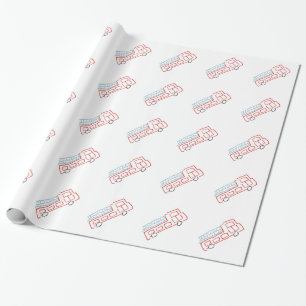 Papel De Presente Carros de bombeiros
