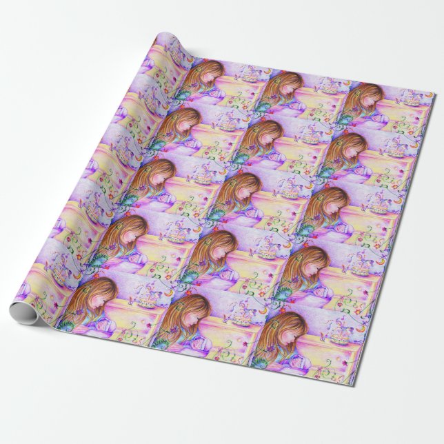 Papel De Presente Carrossel Dreams Wraping Paper (Desenrolado)
