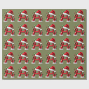 Papel De Presente Carta de Natal A Decorada Com Chapéu de Papai Noel