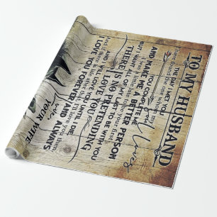Papel De Presente Carta Para Ele Para o meu marido presente Lega