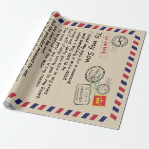 Papel De Presente Carta Personalizada Ao Meu Filho Da Mãe