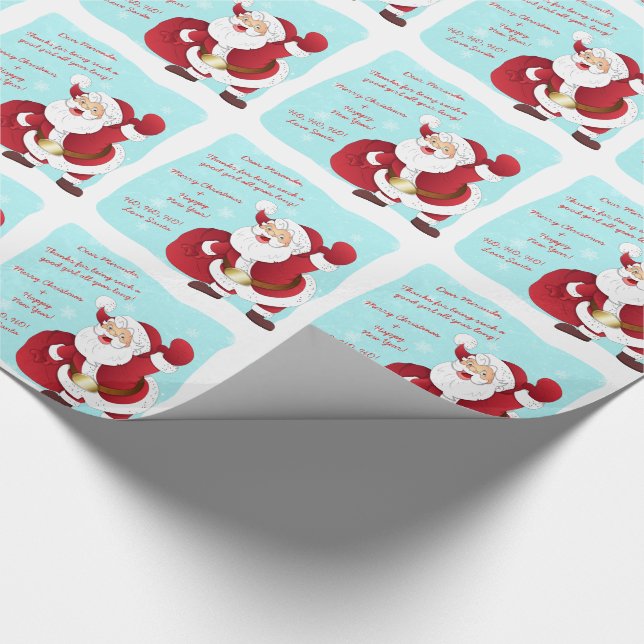 Papel De Presente Carta Personalizada do Natal dos Papais noeis (Ponta)