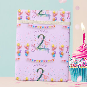Papel De Presente Cartão colorido de festa de aniversário de criança