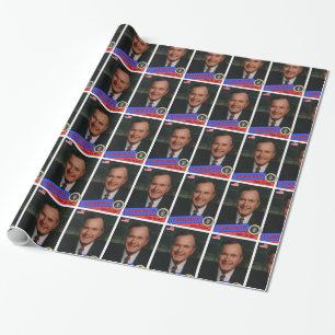 Papel De Presente Cartão de beisebol de George H.W. Bush