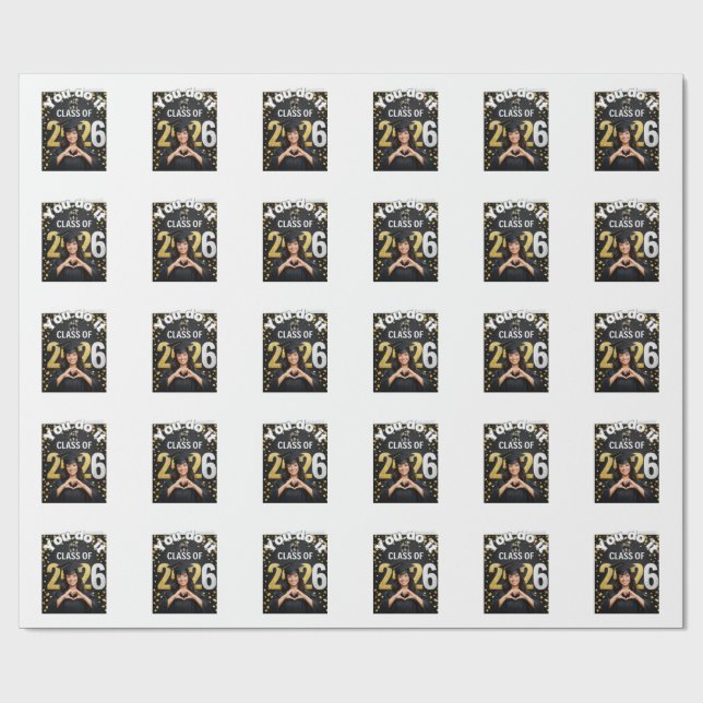 Papel De Presente Cartão de Celebração da Formatura de Ouro – (Aberto)