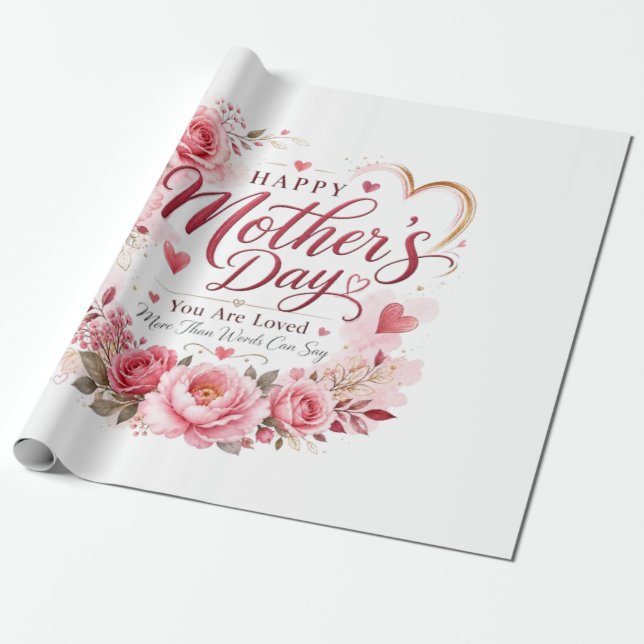 Papel De Presente Cartão do Dia das Mães (Desenrolado)