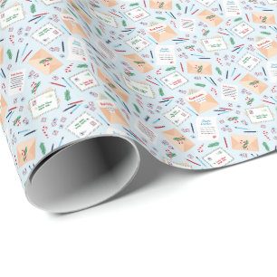 Papel De Presente Cartas Festivas ao Papai Noel Feriado Natal
