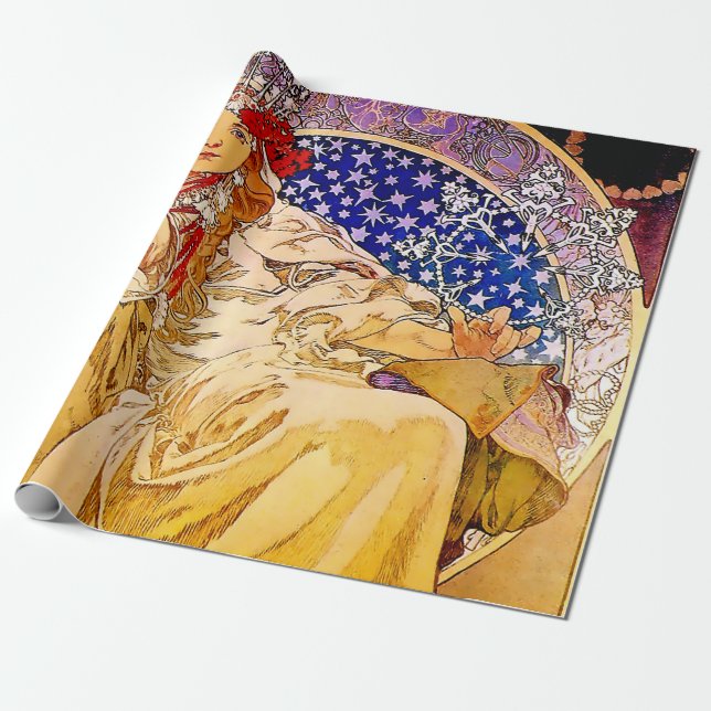 Papel De Presente Cartaz da Princesa Jacinto por Alphonse Mucha (Desenrolado)